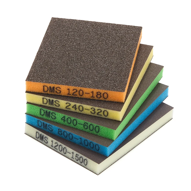 रंगीत दुहेरी बाजू असलेला सँडिंग स्पंज